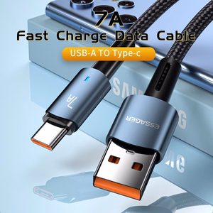 USB kabelis Essager Morning Glory zils Type-C 200cm (līdz 7A)