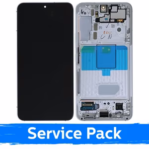 LCD Display Compatible With Samsung S901 S22 With Frame / White (Cream)(Sky Blue) / (Service Pack)