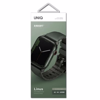 Uniq Linus siksniņa Apple Watch 1/2/3/4/5/6/7/8/SE/SE2/Ultra 42/44/45/49mm - zaļš