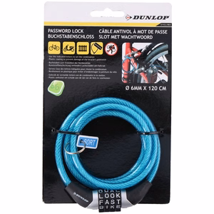 Dunlop velosipēda slēdzene ar kodu, zila