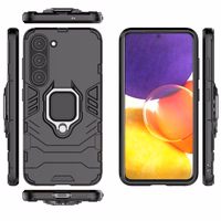 Ring Armor viedtālruņa apvalks Samsung Galaxy S23 bruņots pārsegs magnētiskais turētājs gredzens melns