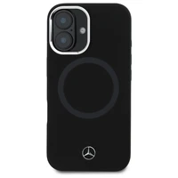 Mercedes MEHMP16S23SUTTK iPhone 16 6.1" melns/melns cietais apvalks Silikona Tonālais Logotips MagSafe