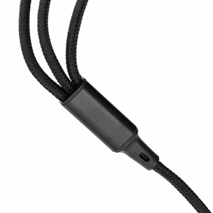 Kabelis 3in1 Type C uz Lightning / Type C / Micro USB 2,4A C171 1,2 m melns