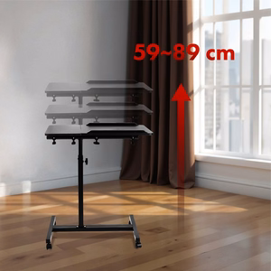 Maclean pārvietojams galdiņš un klēpjdatora statīvs, melnā krāsā, regulējams augstums 59-89cm, līdz 30kg, MC-121 B