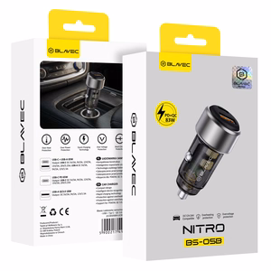 Blavec Auto lādētājs BS-05B Nitro - USB + Type C - QC 3.0 18W PD 65W (CCBS05BN-UCB) melns