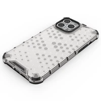 Honeycomb Case bruņu vāks ar TPU buferi iPhone 13 Pro Max melns