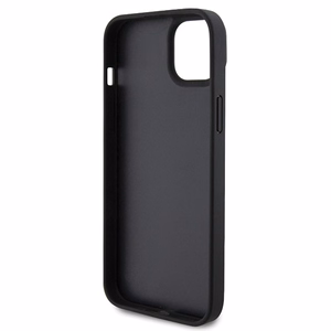 Ferrari dygsnots metāla logotipa apvalks iPhone 15 Plus – melns