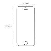 Rūdītais stikls 2,5D iPhone 5 / 5S / 5C / SE