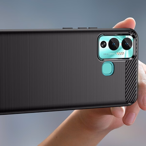 Viedtālruņa oglekļa apvalks Infinix Hot 12 Play NFC / Hot 12 Play (m) - melns