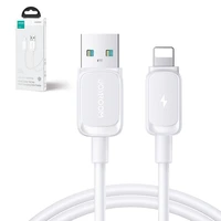 Joyroom Multi-Color Series A14 Lightning / USB-A 2.4A 1.2 m kabelis - balts
