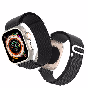DUX DUCIS siksniņa GS neilona Apple Watch 42 / 44 / 45 / 49 mm melna