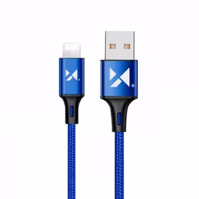 USB Kabelis Wozinsky "WUC-L2BE" Zils "Lightning" 200cm