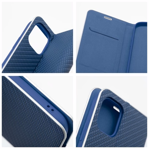 Viedtālruņa apvalks (m) - LUNA Book Carbon IPHONE 11 zils (m)