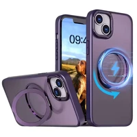 Mag Ring Rotating viedtālruņa apvalks iPhone 13 6,1" violets