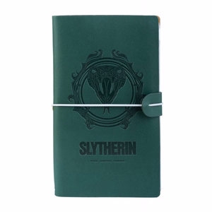 Harry Potter Slytherin ādas ceļojumu piezīmju grāmata, 12 × 19,6 cm, zaļa