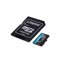 Kingston Atmiņas karte 256GB microSDXC Canvas Go Plus Gen4 200MB/s A2 U3 V30 + adapteris
