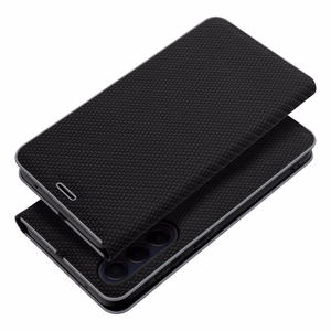 Flip case for Xiaomi Redmi NOTE 14 4G (GLOBAL - 164,84mm x 78,15mm x 8,16mm) Luna Book Carbon black