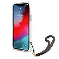 Guess GUHCP12SKSMAGR iPhone 12 mini 5,4 pelēks ciets vāciņš Marble kolekcija