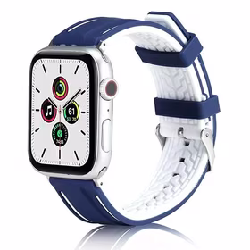Beline Siksniņa Apple Watch Solid Silicone 38/40/41mm tumši zils/balts