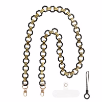 Telefona siksniņa 0809 melns-zeltains