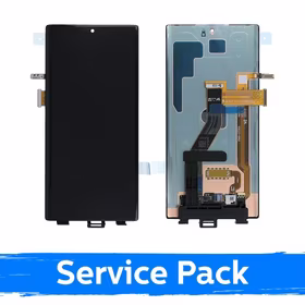 LCD Displejs Saderīgs ar Samsung N975 Note 10 Plus Melns (Service Pack) (NF version)