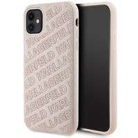 Karl Lagerfeld Quilted K Pattern viedtālruņa apvalks iPhone 11 / Xr - rozā