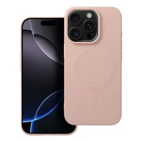 SILIKONA MAGNĒTISKAIS APVALKS (liels caurums) saderīgs ar MagSafe priekš IPHONE 16 Pro rozā
