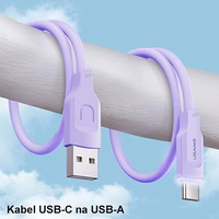 USAMS Kabelis USB-C 6A 1,2m Port Display Fast charging Lithe Series zaļš SJ568USB04 (US-SJ568)