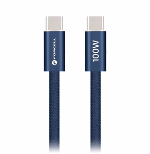 Kabelis USB C uz USB C Forcell F-Energy QC4.0 PD 5A 100W Cafule Color 1,2 m ACYH23 tumši zils