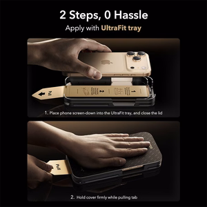 ESR UltraFit Armorite Pro rūdīts stikls iPhone 17 Pro Max - caurspīdīgs