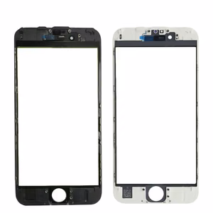 LCD ekrāna stikls Apple iPhone 6S ar rāmi un OCA balts V3