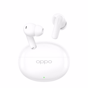 OPPO pilnībā bezvadu austiņas Enco Air5 Bluetooth, iekšauss, mikrofons, spīdīgi balta, trokšņa slāpēšana, bezvadu