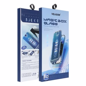 Закалённое стекло 6D Pro Veason Easy-Install + аппликатор - для iPhone 17 Pro Max чёрное
