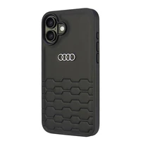 Audi Sintētiskās ādas iPhone 16 Plus 6.7" melns/melns cietais apvalks AU-TPUPCIP16M-GT/D2-BK