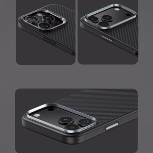 Benks Magnetic Armor Pro Kevlar Чехол Metal Frame 600D (A070) для Iphone 17 Pro Max чёрный (Camera Control Button)