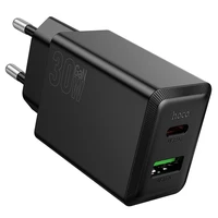 Lādētājs viedtālrunim Hoco USB A + USB C QC3.0 PD AFC 3A 30W N71 melns