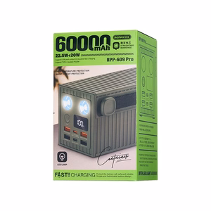 External battery Power Bank Remax RPP-609 Pro 22.5W 60000mAh grey