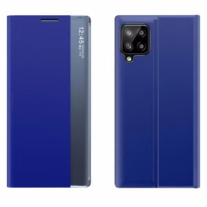 Sleep Case grāmatas tipa apvalks ar viedu logu Samsung Galaxy A22 4G zilts