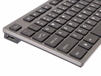 A4Tech KV-300H keyboard USB QWERTY melns, pelēks