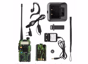 Baofeng UV-5R HTQ – pārnēsājamā radiostacija, kamuflāžas (UV-5R-HTQ-CAMO)