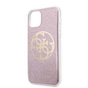 Guess GUHCN58PCUGLPI iPhone 11 Pro rozā/rozā hard case 4G Circle Glitter
