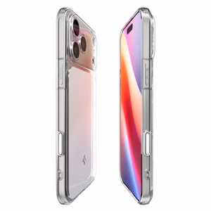 Spigen Ultra Hybrid "T" Magnētiskais viedtālruņa apvalks iPhone 17 Pro - Caurspīdīgs un balts
