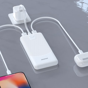 Dudao K10 10000mAh 2.4A portatīvais lādētājs ar 2 × USB-A pieslēgvietām – balts