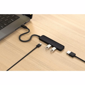 SATECHI adapter HUB 4in1 Type C ST-P4SK melns