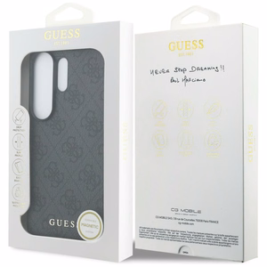 Guess maciņš 4G Classic Logo Charm MagSafe for Samsung Galaxy S26 Ultra melns