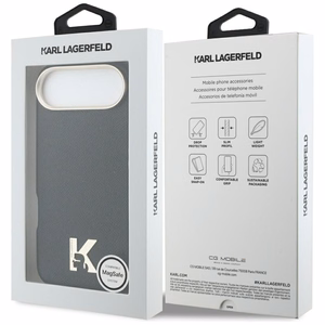 Karl Lagerfeld Karl Head MagSafe futrālis ar Karl Head logotipu iPhone Air - Melns