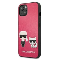 Karl Lagerfeld Ikonik Karl&Choupette apvalks iPhone 13 mini - fuksijas krāsas