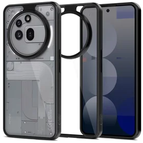 Tech-Protect MagMat viedtālruņa apvalks Nothing Phone 3A Pro - caurspīdīgs/melns