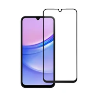 Aizsargstikls Blue Star - SAMSUNG A15 5G visu ekrānu (ar rāmi, mazā izmērā) - melns