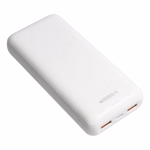 VEGER portatīvais lādētājs 20000 mAh PD QC3.0 2A20W L20S (VP2039PD / W2039PD) balts